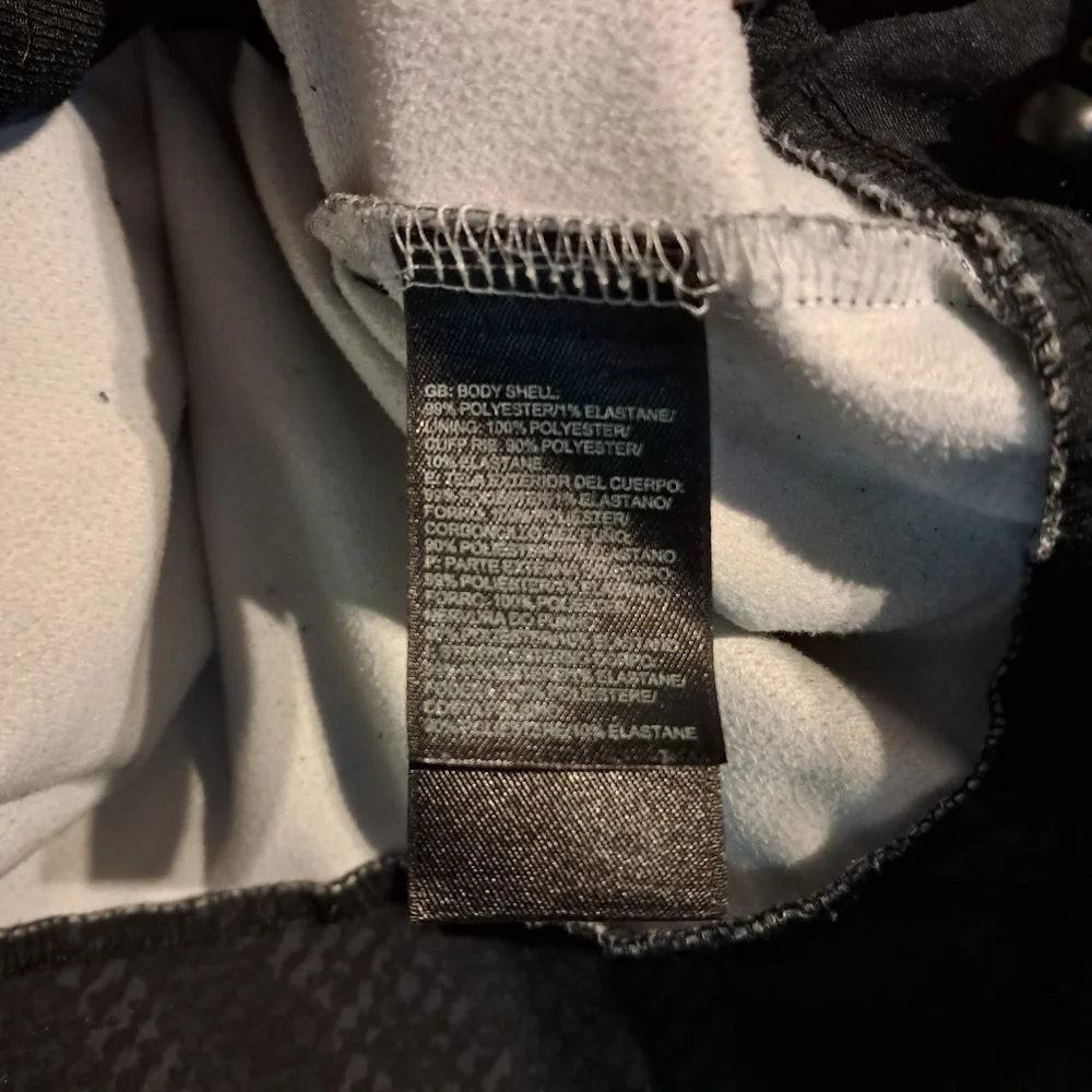 The North Face Mens Full Zip Jacket Size Small Black Pattern Windwall Hooded